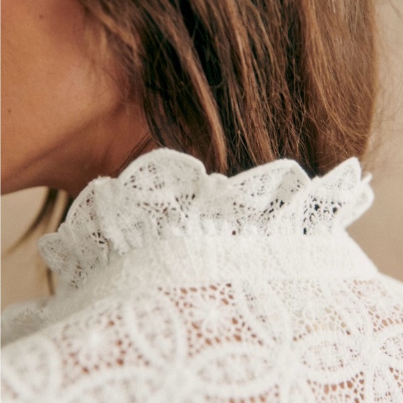 Sézane White Lace Blouse - Picture 2 of 9